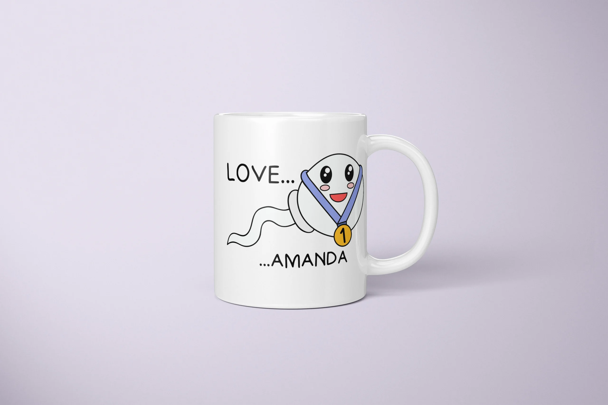 Sperm Swimming Champion Mug – Rude Father’s Day Gift - primary mug mockup