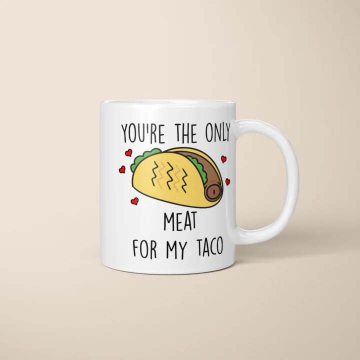 Taco Penis Mug – Cheeky Couple Food Pun Gift - primary mug mockup