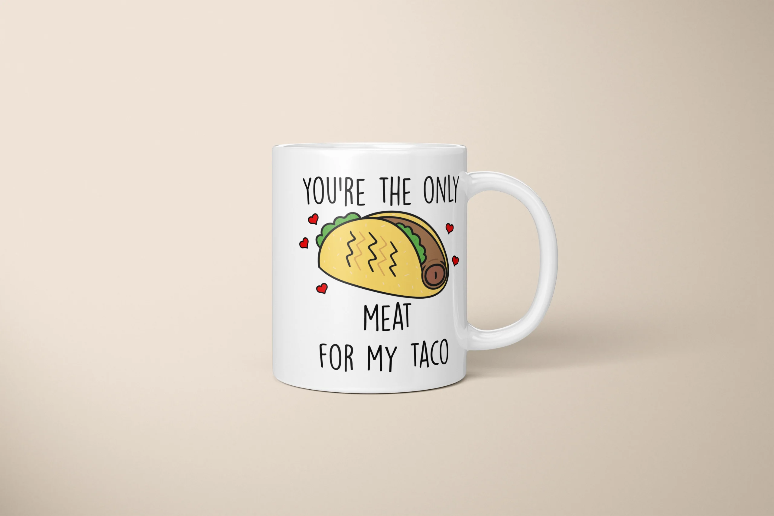 Taco Penis Mug – Cheeky Couple Food Pun Gift - primary mug mockup