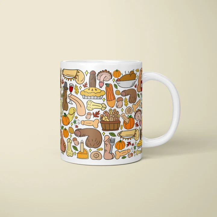Thanksgiving Penis Mug – Rude Friendsgiving Gift - primary mug mockup