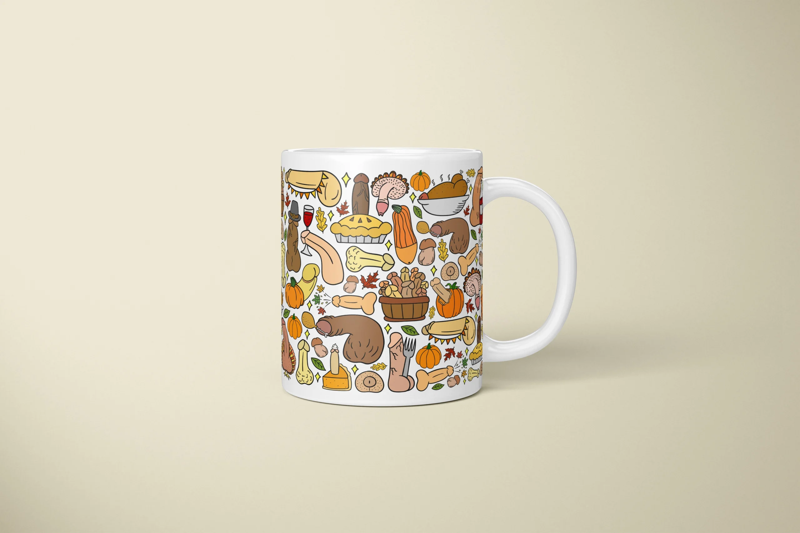 Thanksgiving Penis Mug – Rude Friendsgiving Gift - primary mug mockup