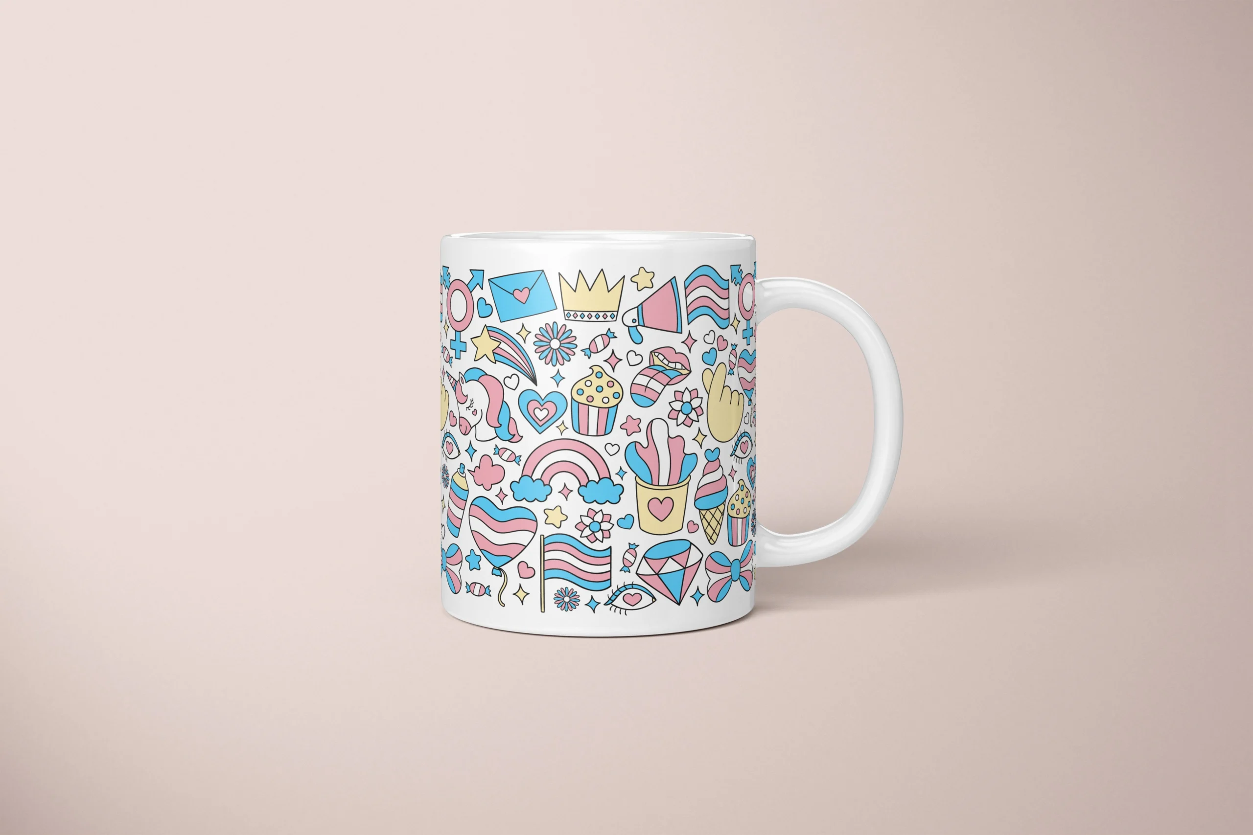 Trans Pride Mug – Inclusive Celebration Gift - primary mug mockup