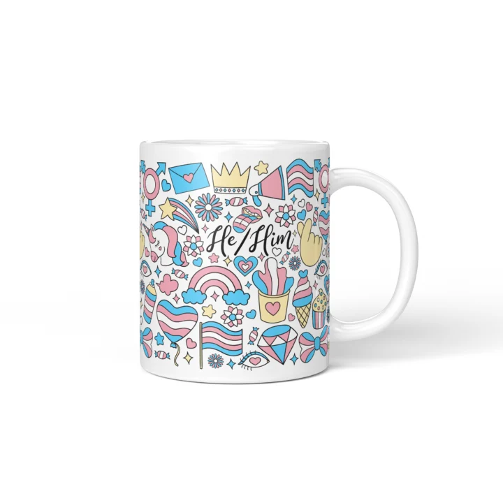 Trans Pride Mug - Inclusive Celebration Gift - Personalized 11 oz White mug mockup