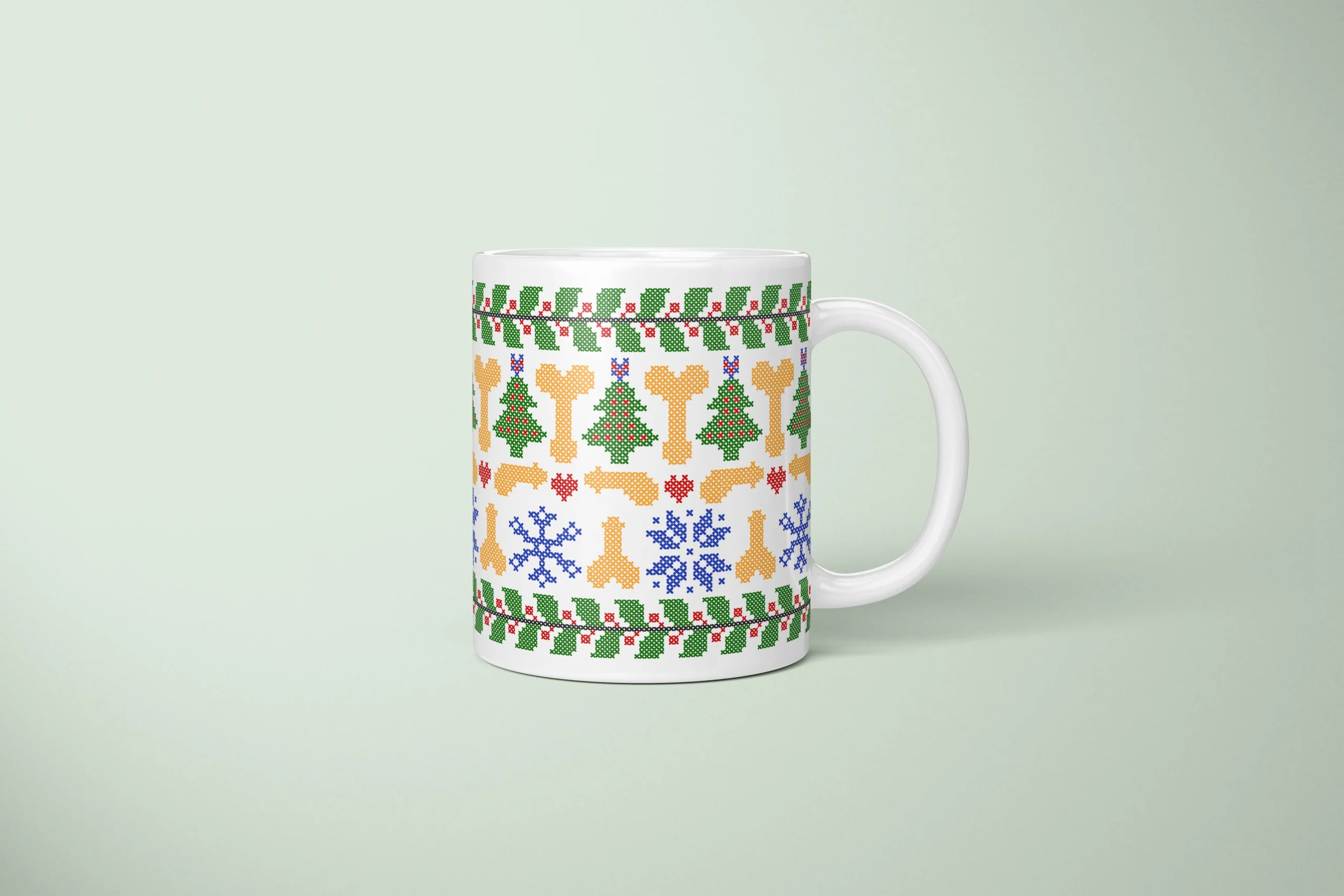 Ugly Sweater Penis Mug – Naughty Secret Santa Gift - primary mug mockup