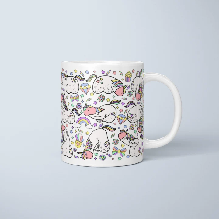 Unicorn Penis Mug – Magical Adult Humor Gift - primary mug mockup