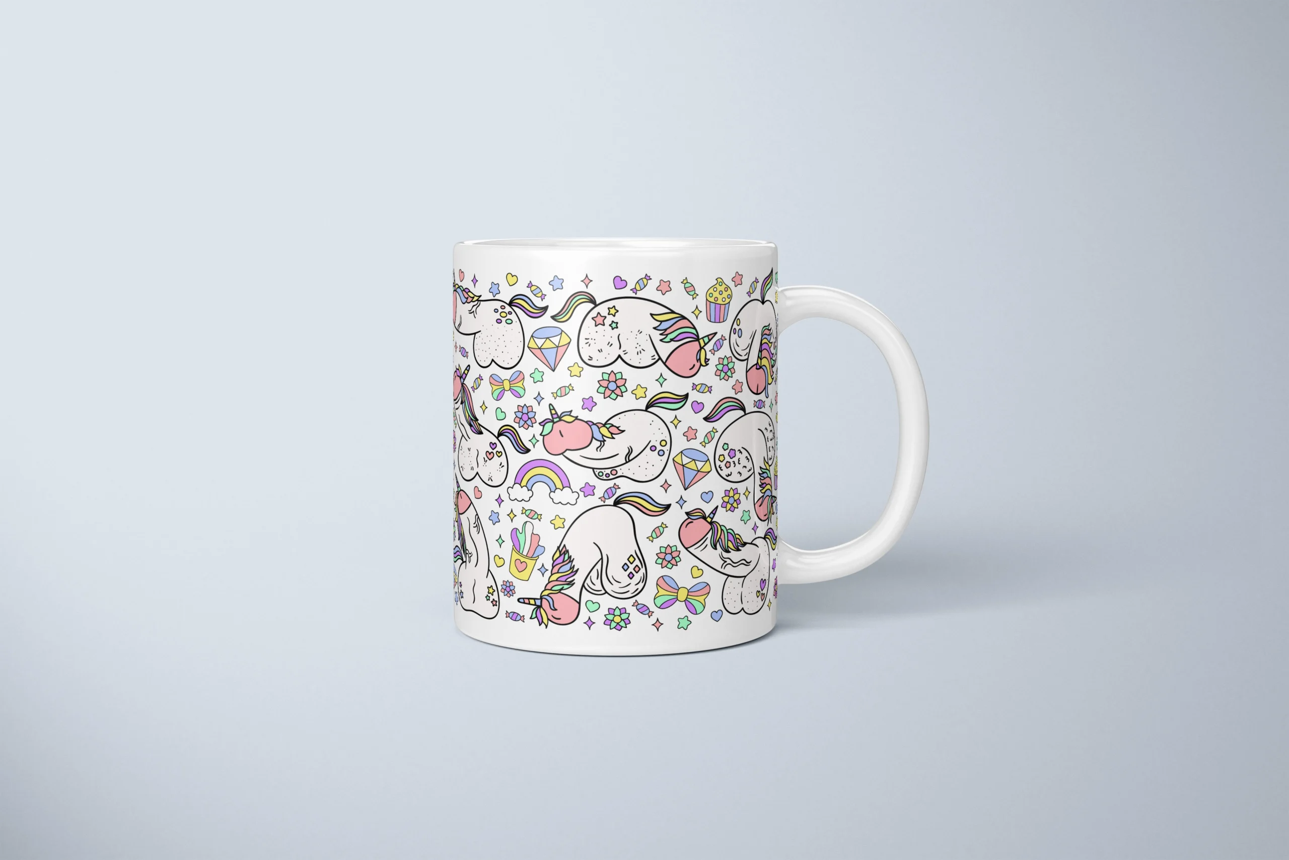 Unicorn Penis Mug – Magical Adult Humor Gift - primary mug mockup