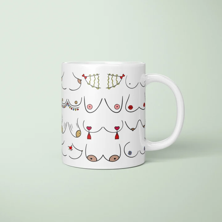 Valentine’s Boobs Mug – Cheeky Partner Gift - primary mug mockup