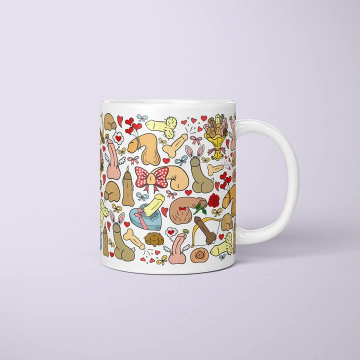 Valentine’s Penis Mug – Funny Couple Gift - primary mug mockup