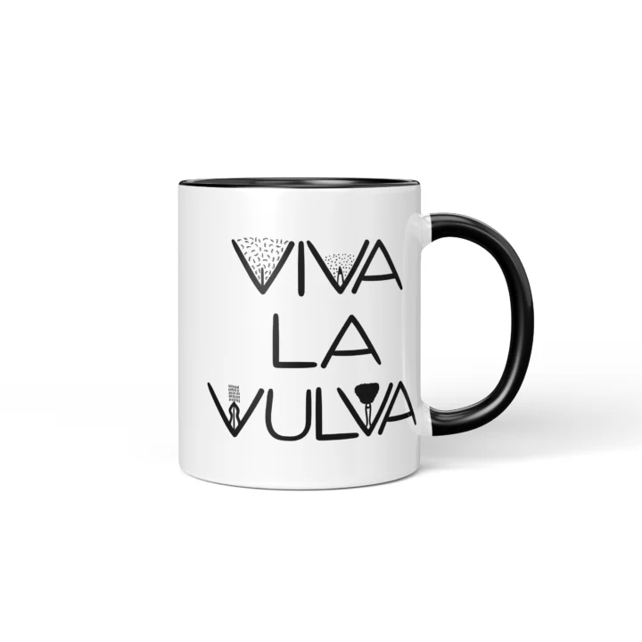 Viva La Vulva Vagina Mug - Body Positive Gift - Black mug mockup