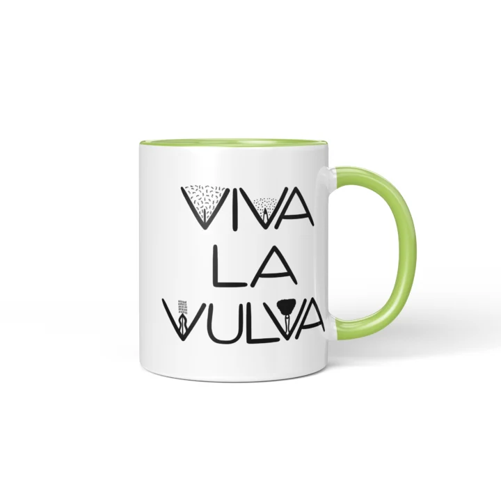 Viva La Vulva Vagina Mug - Body Positive Gift - Green mug mockup