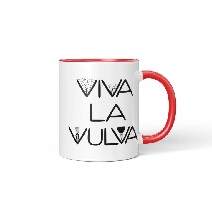 Viva La Vulva Vagina Mug - Body Positive Gift - Red mug mockup