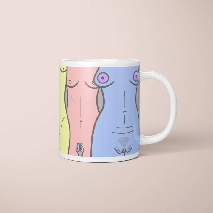 Women’s Body Silhouette Mug – Body Positive Gift - primary mug mockup