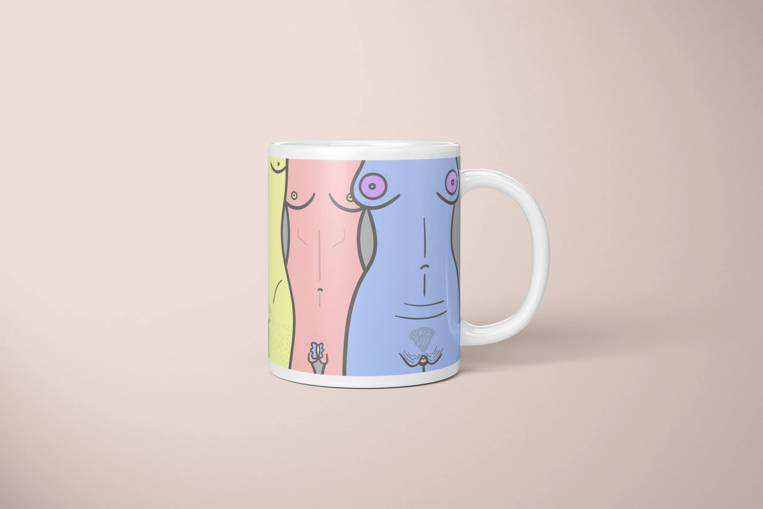 Women’s Body Silhouette Mug – Body Positive Gift - primary mug mockup