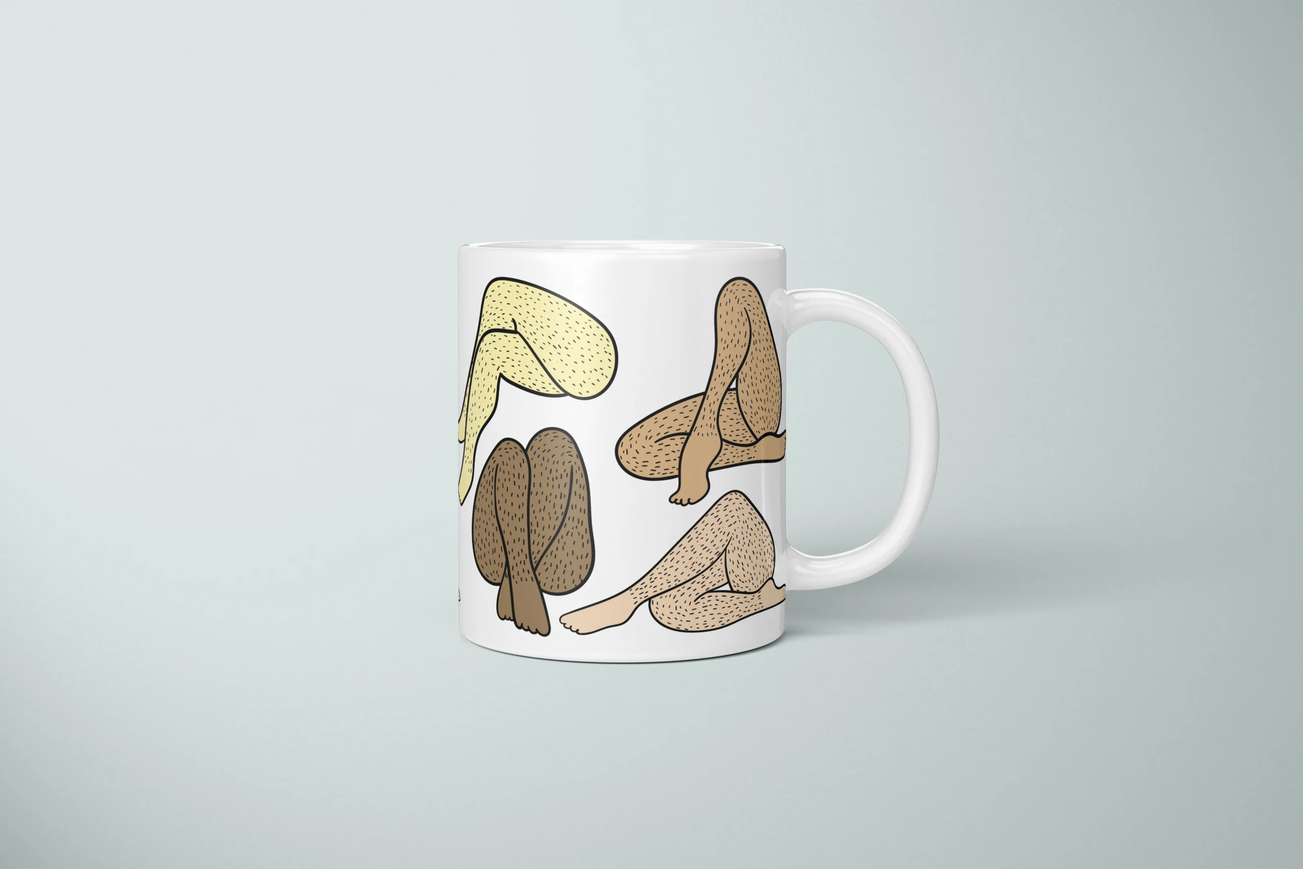 Women’s Legs Mug – Cheeky Body Art Gift - primary mug mockup